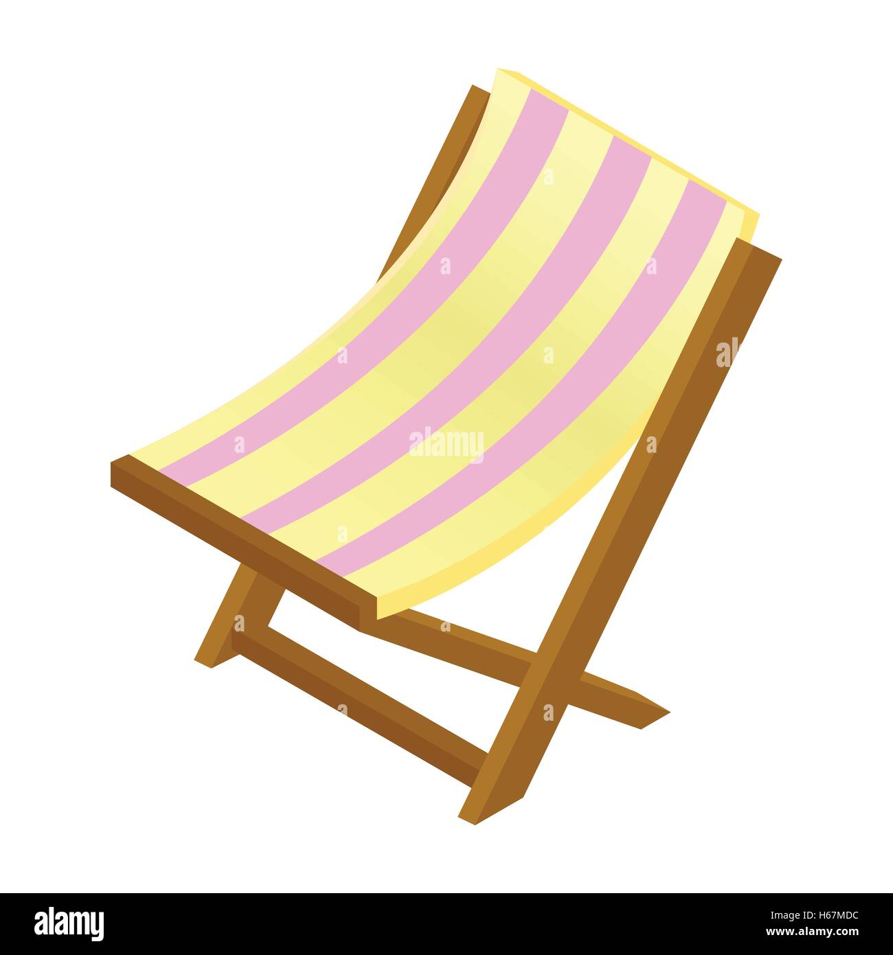 Wooden chaise lounge isometric 3d icon Stock Vector Image & Art - Alamy