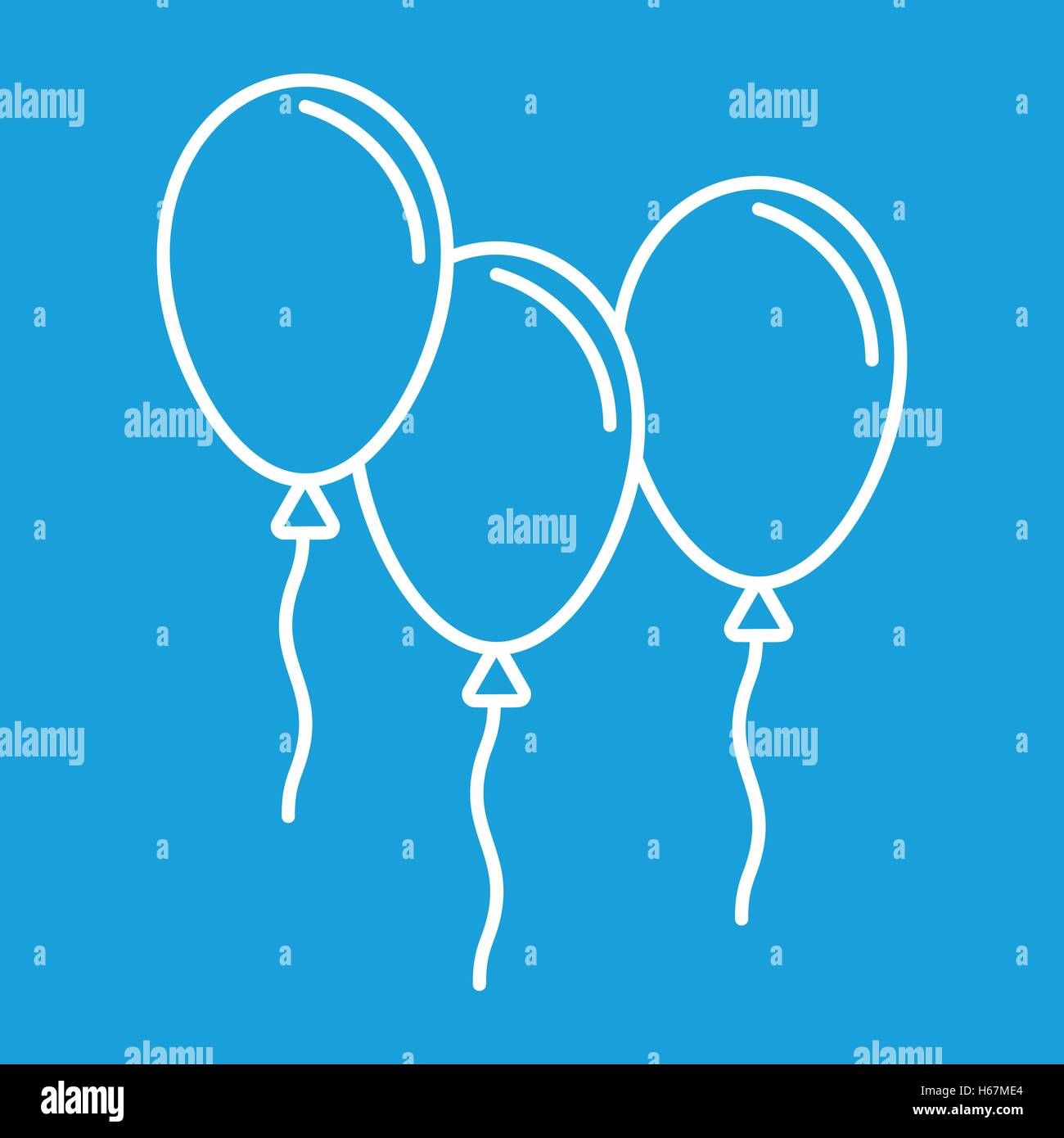 Balloons thin line icon Stock Vector Image & Art - Alamy