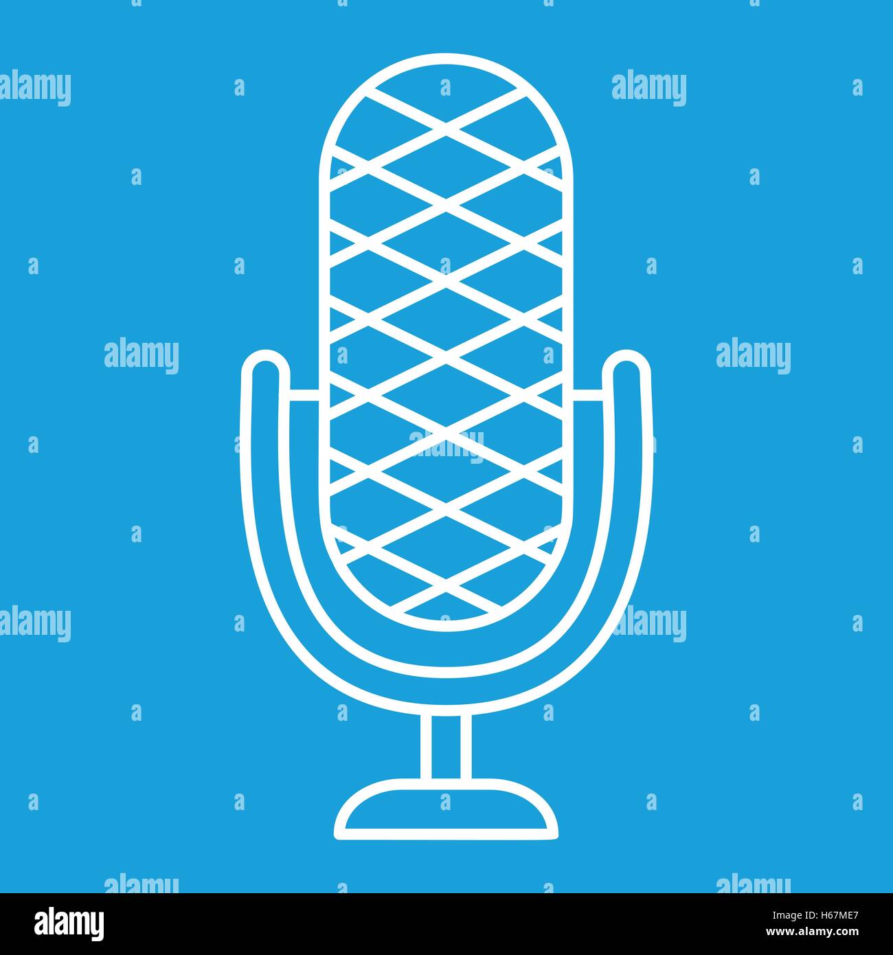 Microphone thin line icon Stock Vector Image & Art - Alamy