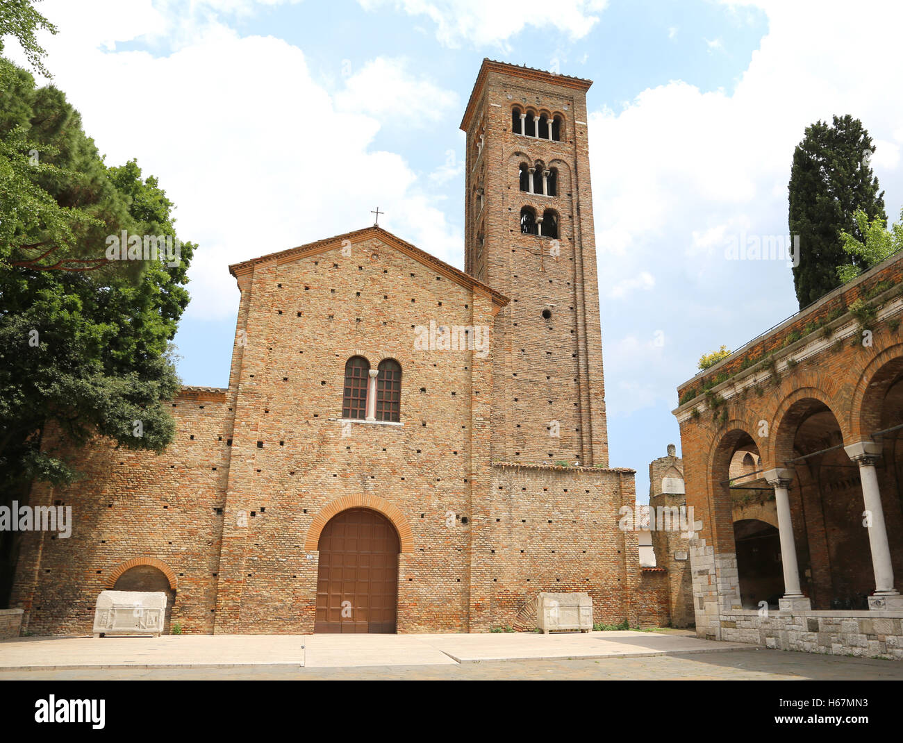 Saint Francis Church in the city of Ravenna in Italy Central Stock Photo