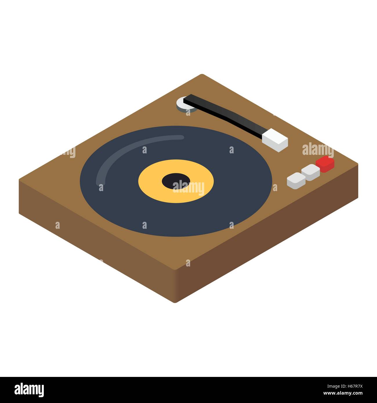 DJ console isometric 3d icon Stock Vector