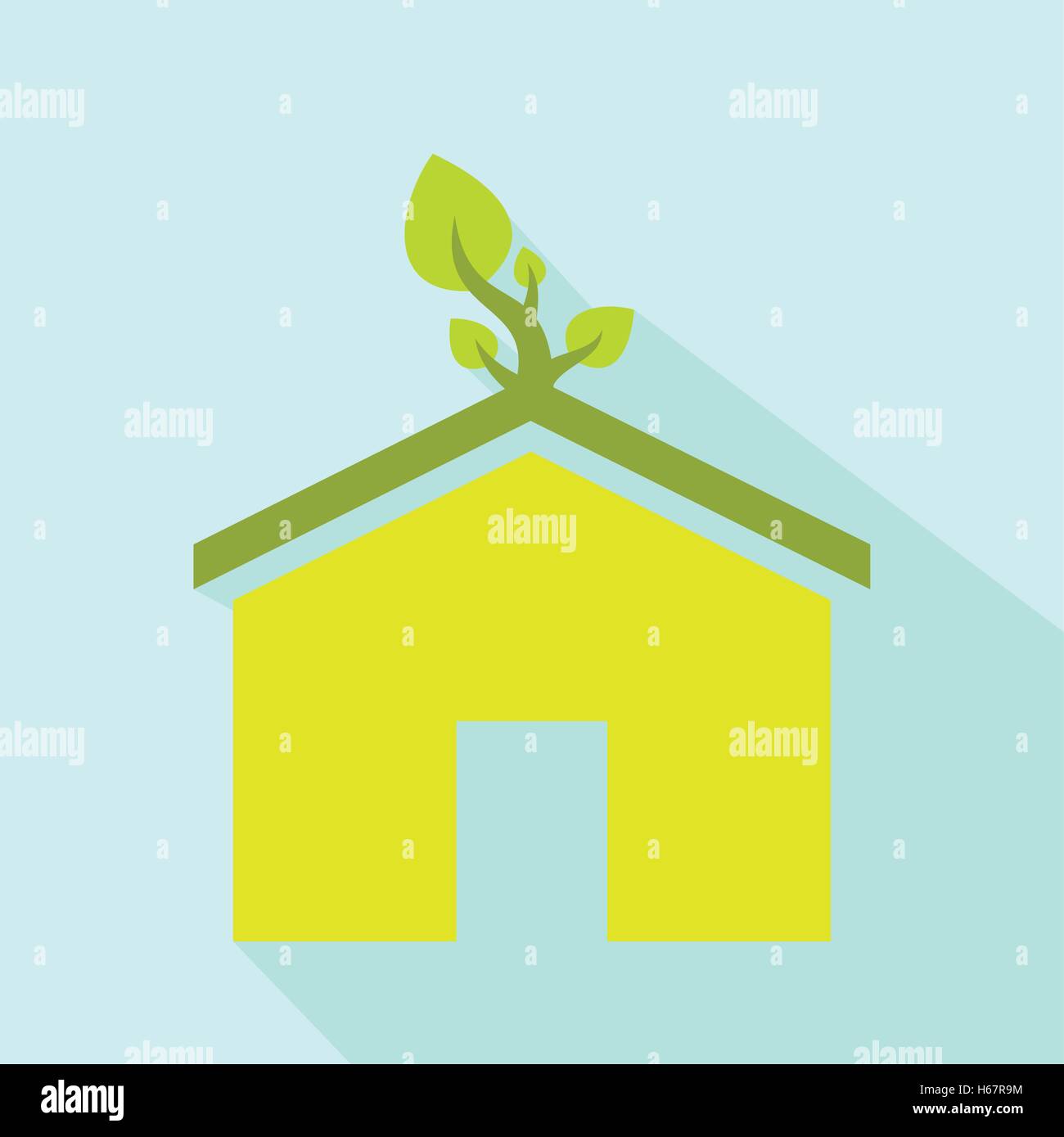 Eco house flat icon Stock Vector Image & Art - Alamy