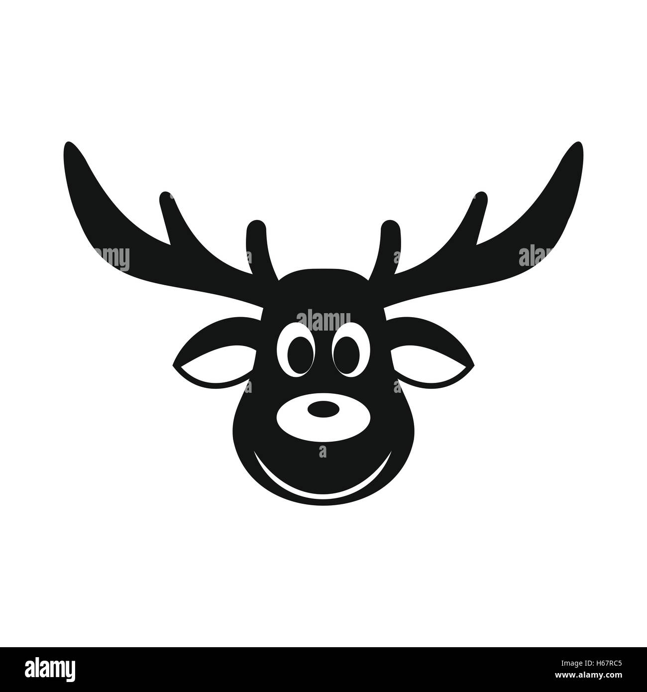 Deer Christmas Simple Icon Stock Vector Image Art Alamy Deer Christmas Simple Icon Stock Vector Image Art Alamy