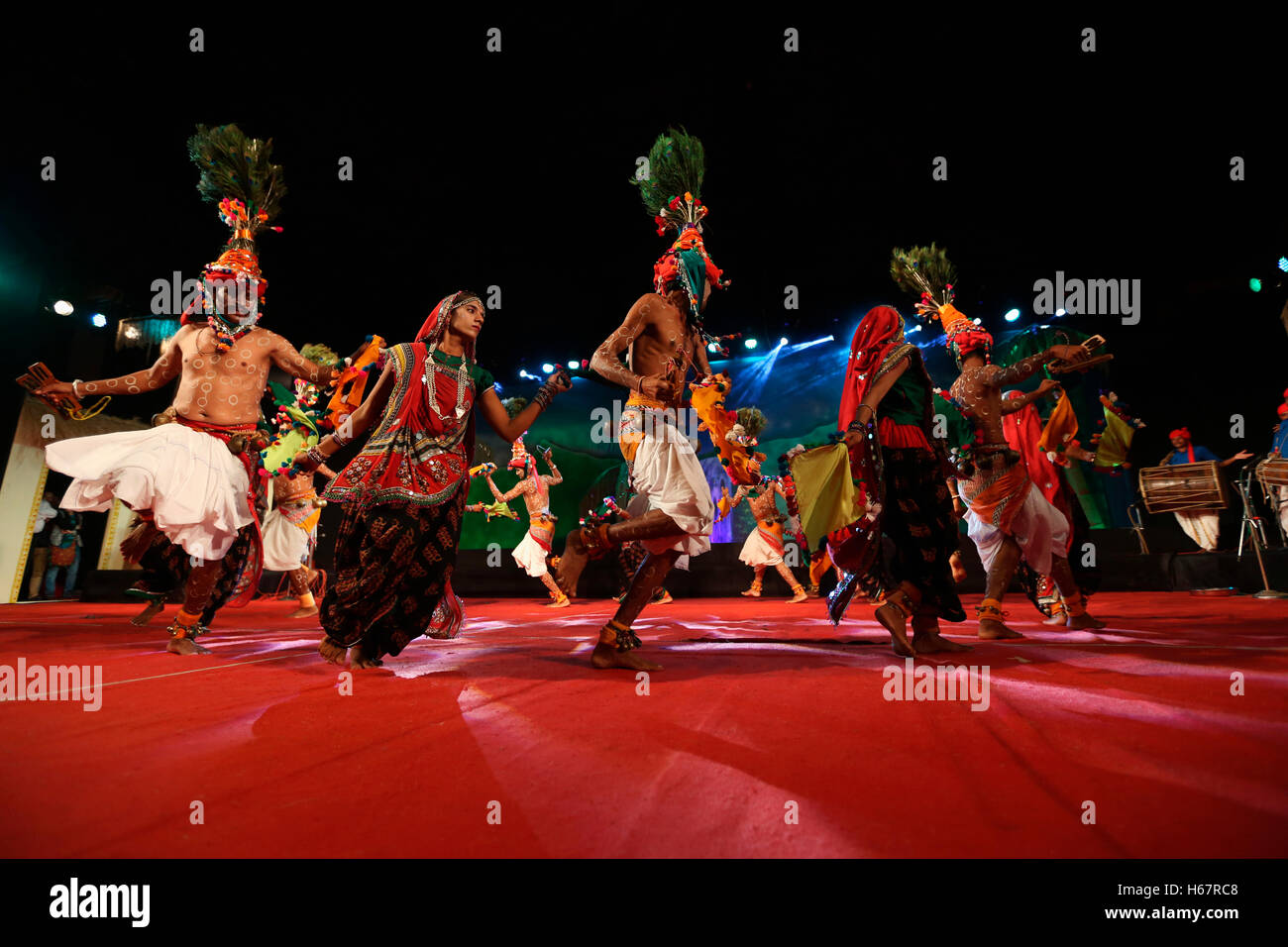 Rathwa Dance, Gujrat, India Stock Photo