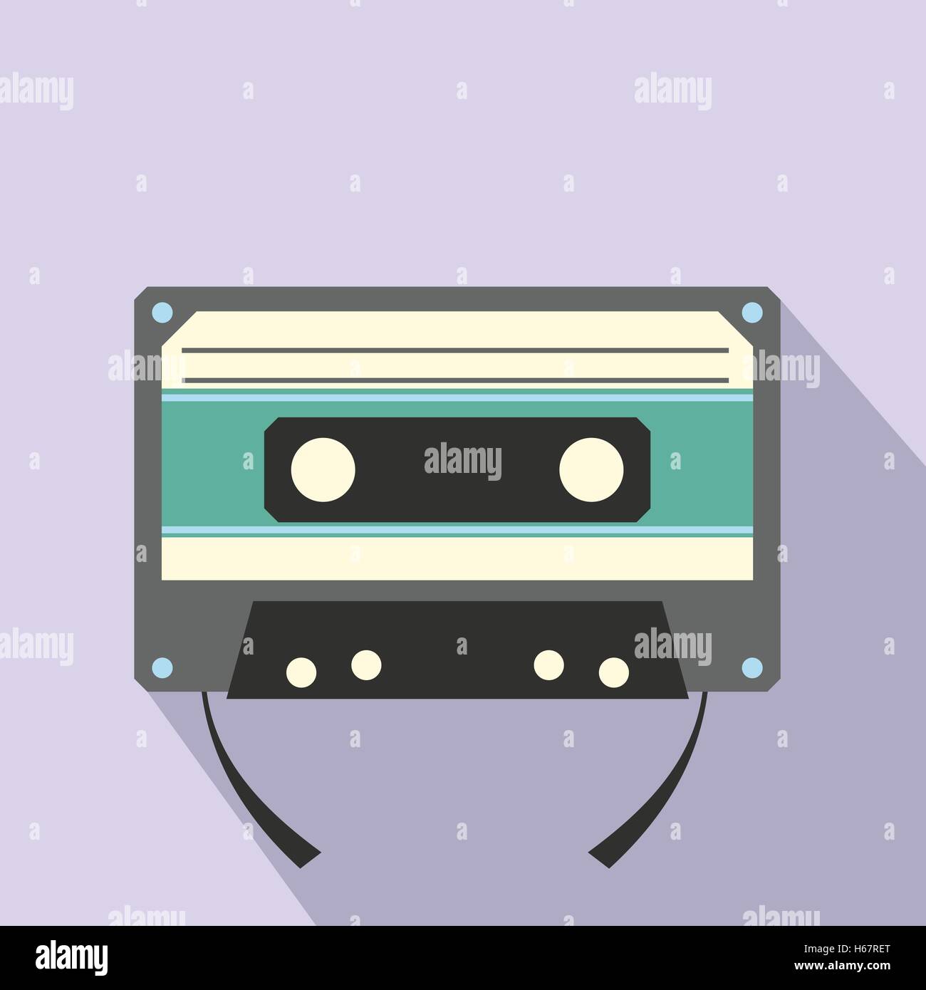 Audio compact cassette flat icon Stock Vector Image & Art - Alamy