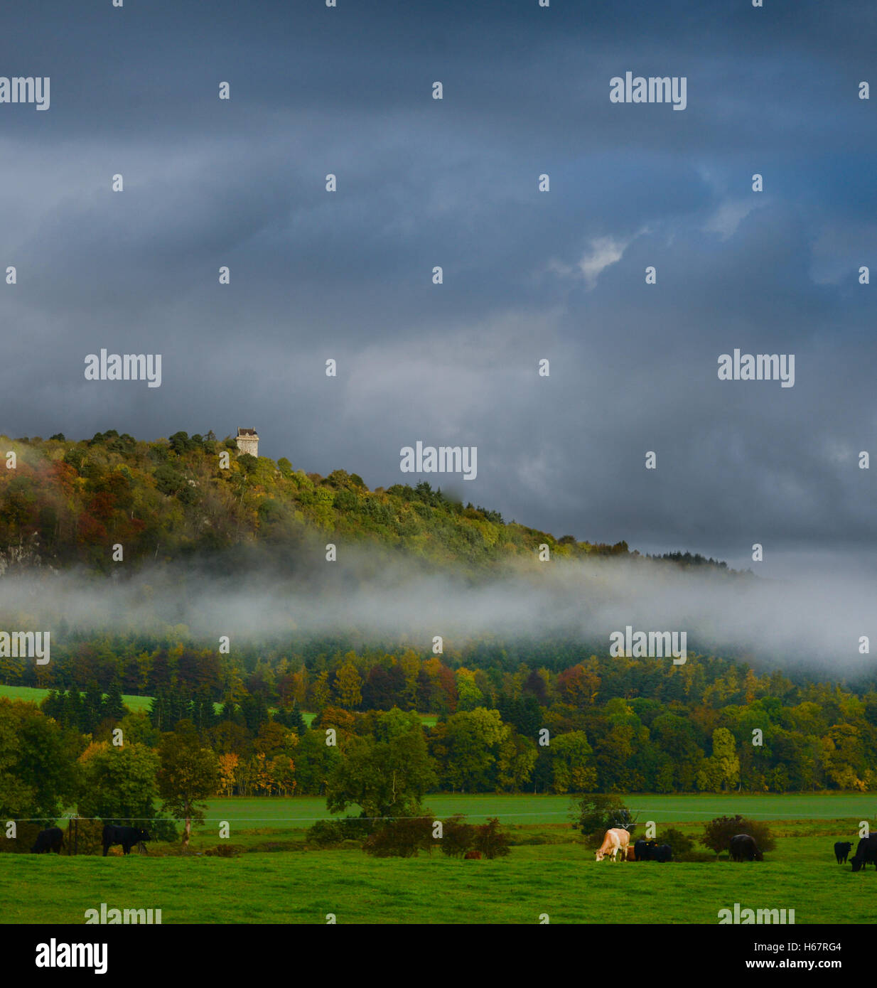 Fatlips Castle, Roxburghshire, in the Scottish Borders. Situated at the