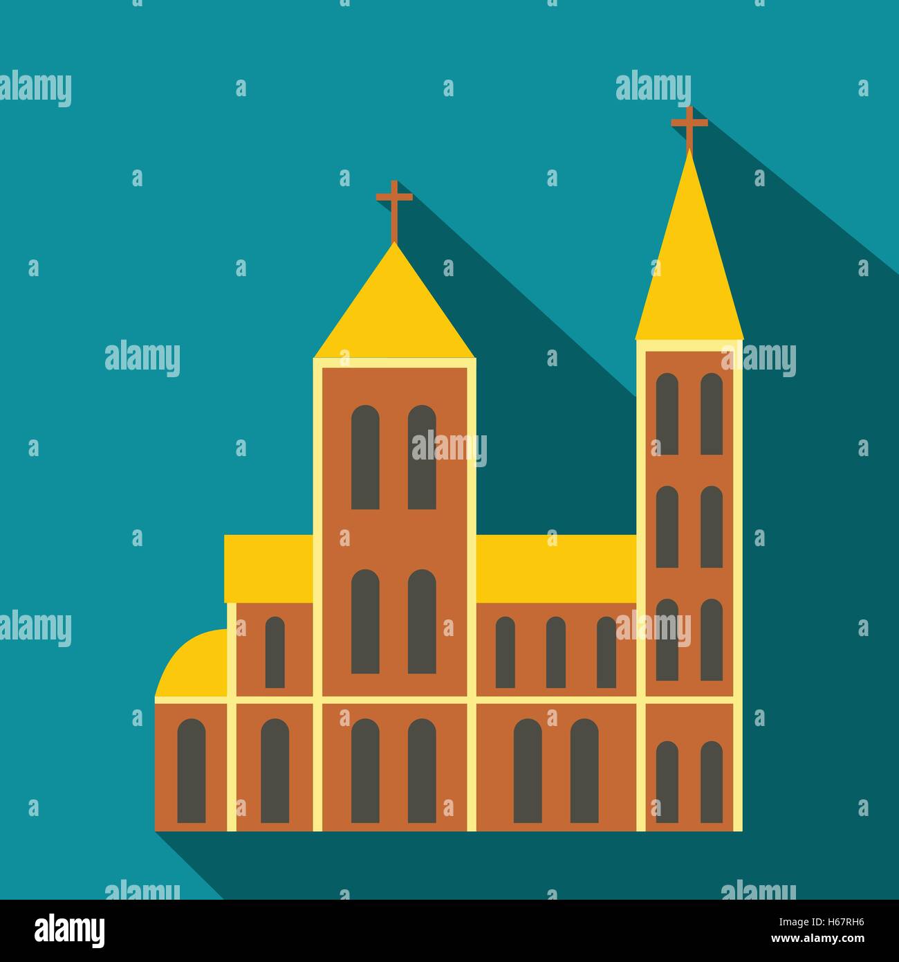 Catholic church flat icon Stock Vector Image & Art - Alamy