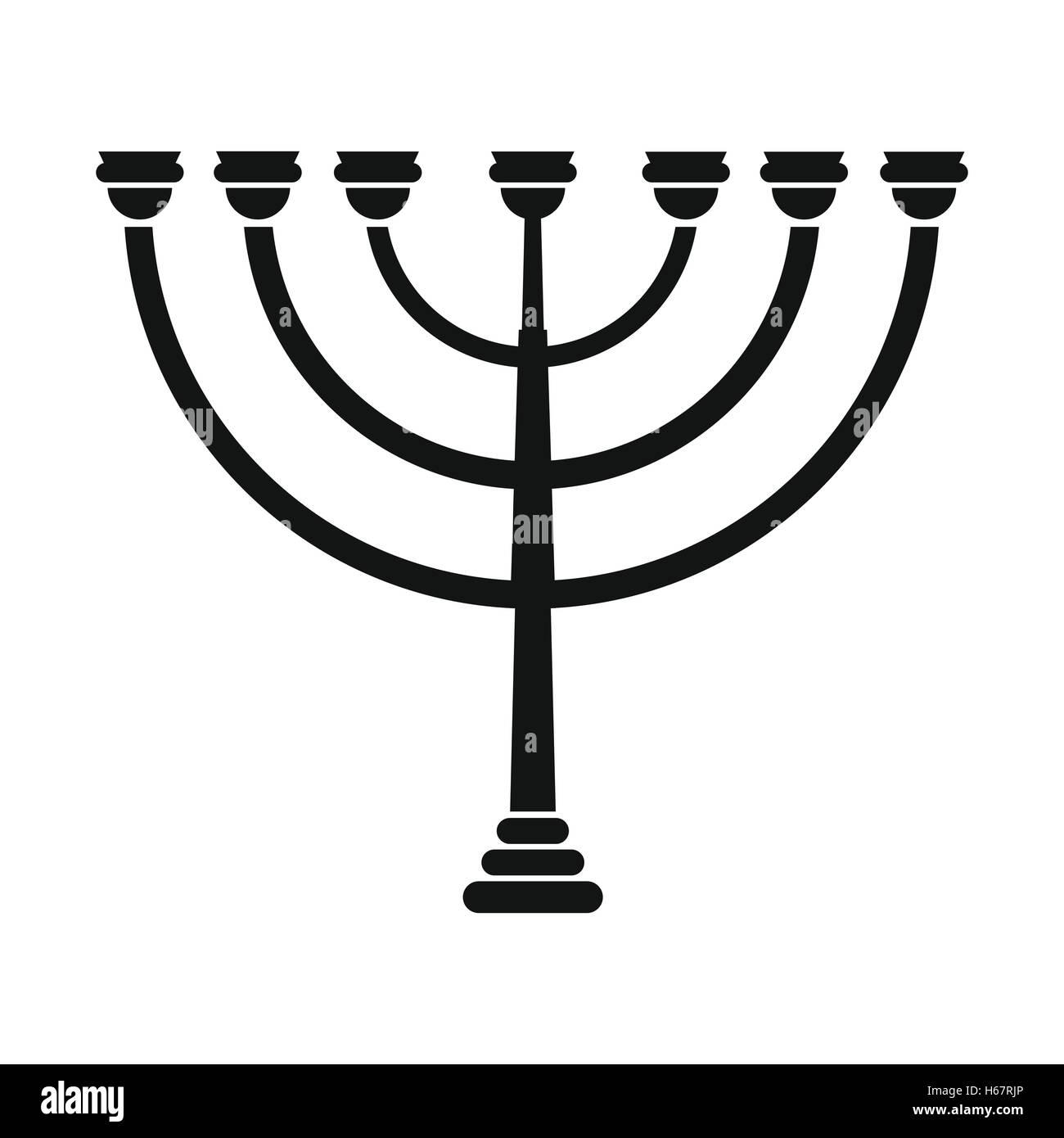 Gold hanukkah menorah simple icon Stock Vector Image & Art Alamy