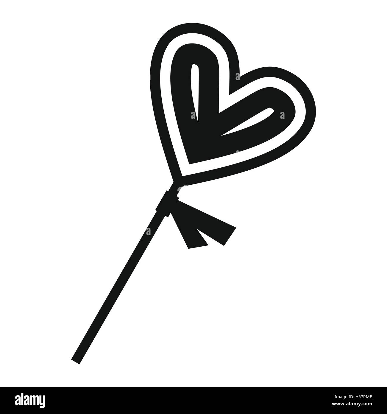 Valentine Day lollipop simple icon Stock Vector