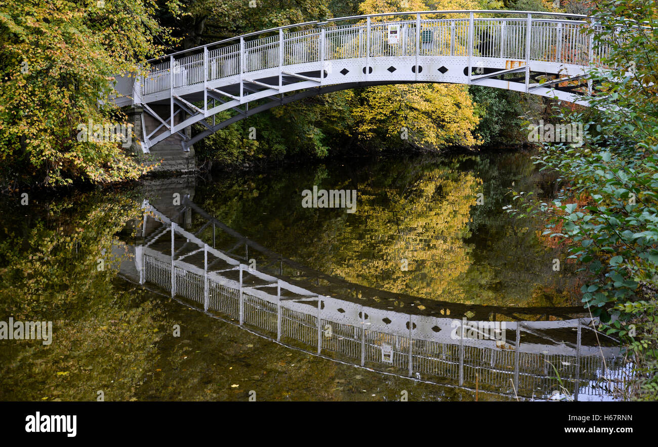 Laurie Bridge over the Teviot in Wilton Park, Hawick Stock Photo