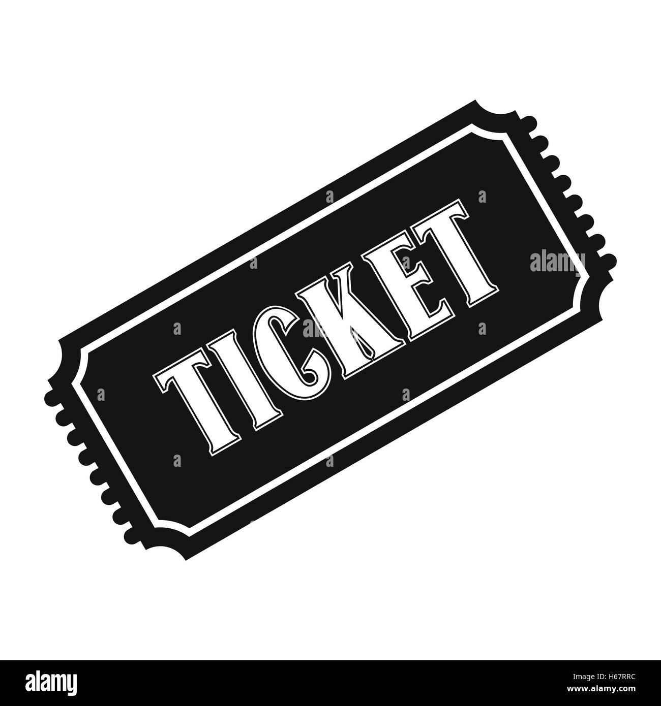 Vintage ticket simple icon Stock Vector Image & Art - Alamy
