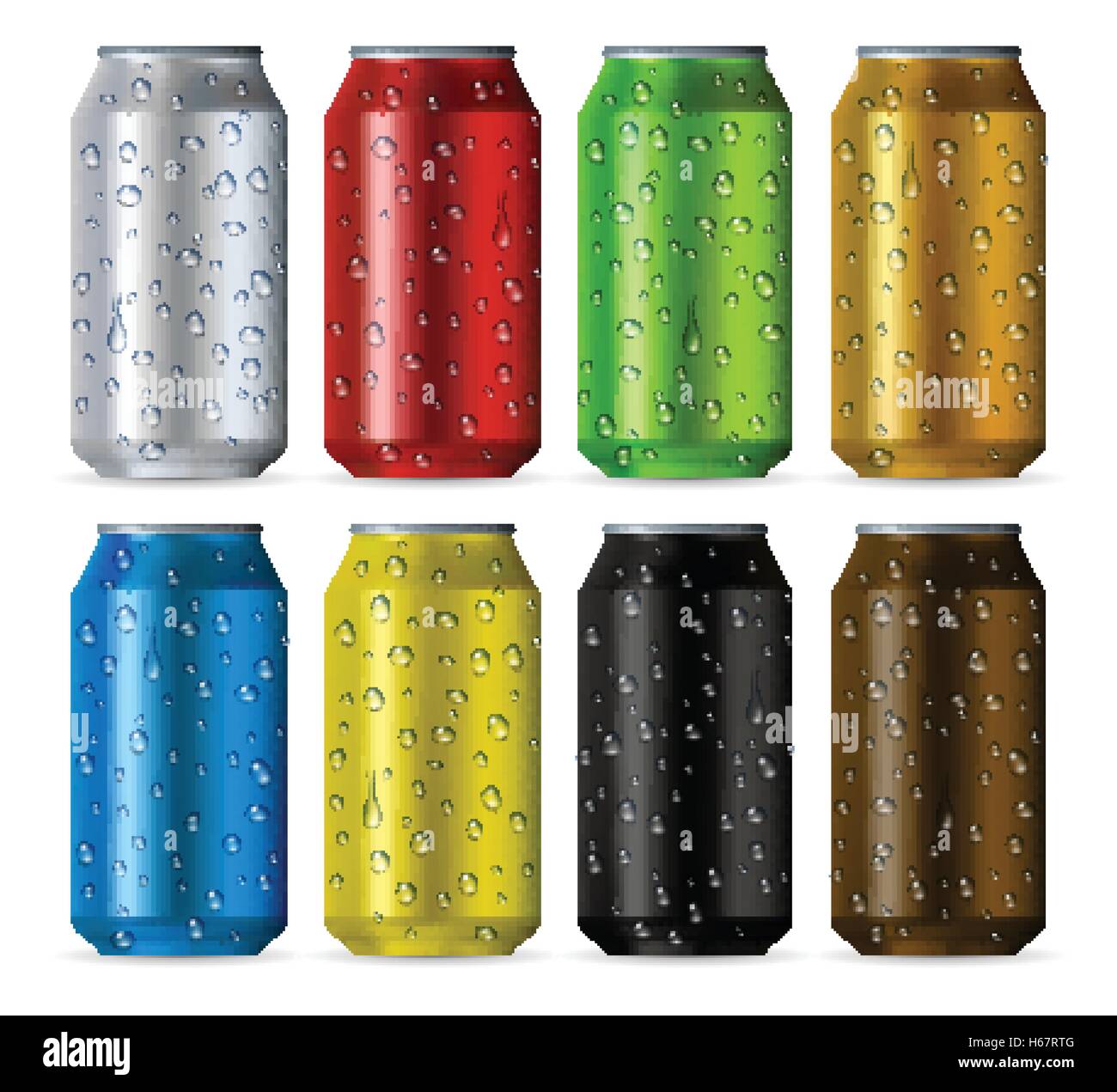 Aluminum cans with drops Stock Vector Image & Art Alamy