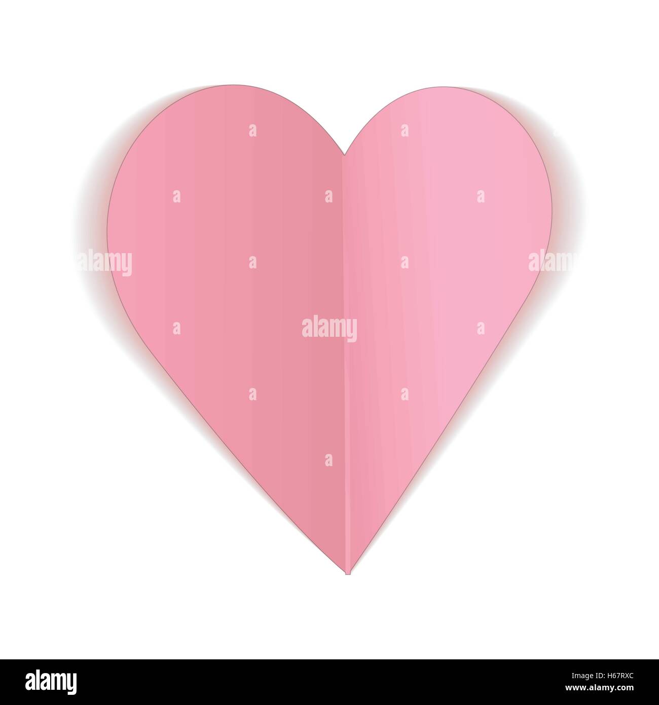 Pink paper heart bent icon Stock Vector Image & Art - Alamy