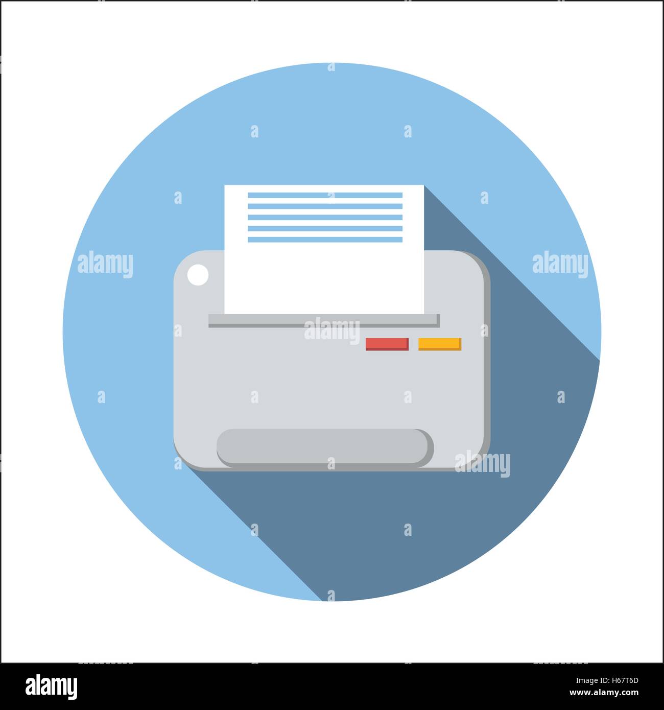 Printer flat icon Stock Vector Image & Art - Alamy