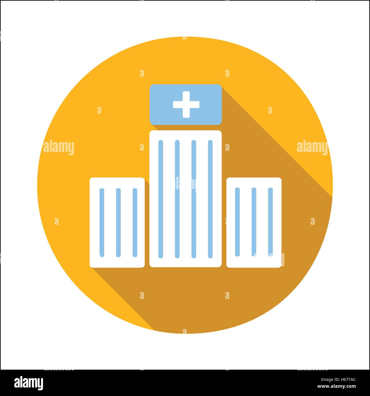 Hospital flat icon Stock Vector Image & Art - Alamy