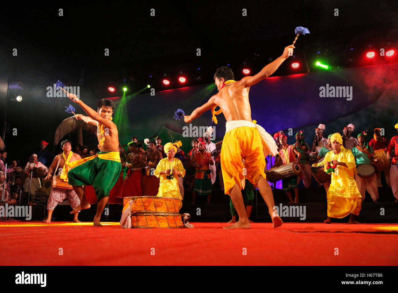 Dhol Dance, Manipur, India Stock Photo