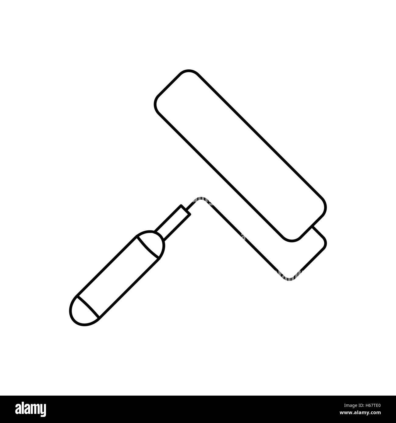 Paint roller line icon Stock Vector Image & Art - Alamy