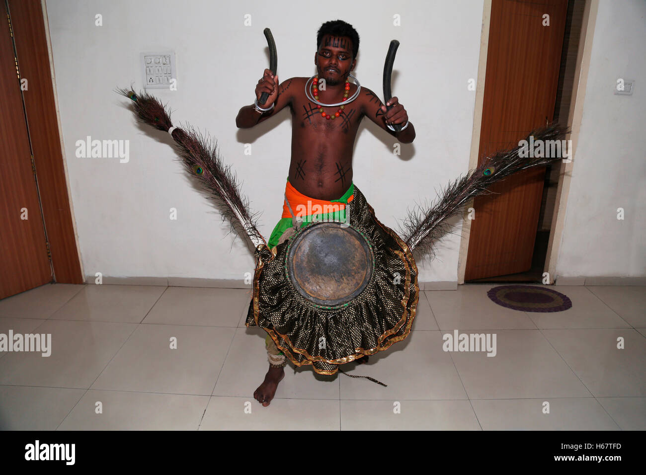 Nisan, Musical Instrument, Orissa, India Stock Photo Alamy