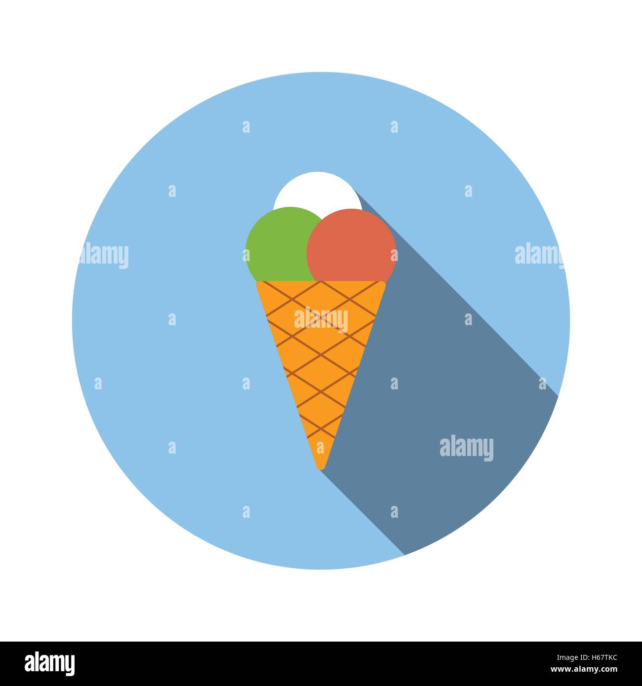 Ice cream flat icon Stock Vector Image & Art - Alamy