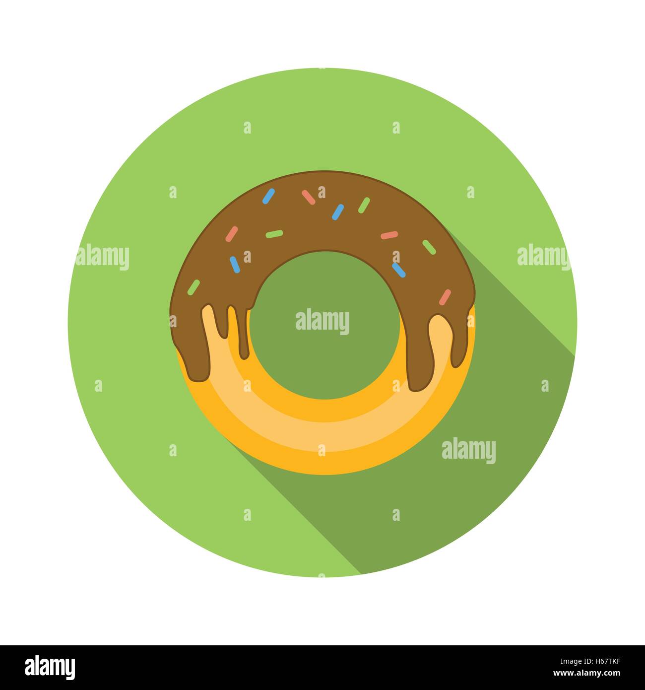 Donut flat icon Stock Vector Image & Art - Alamy