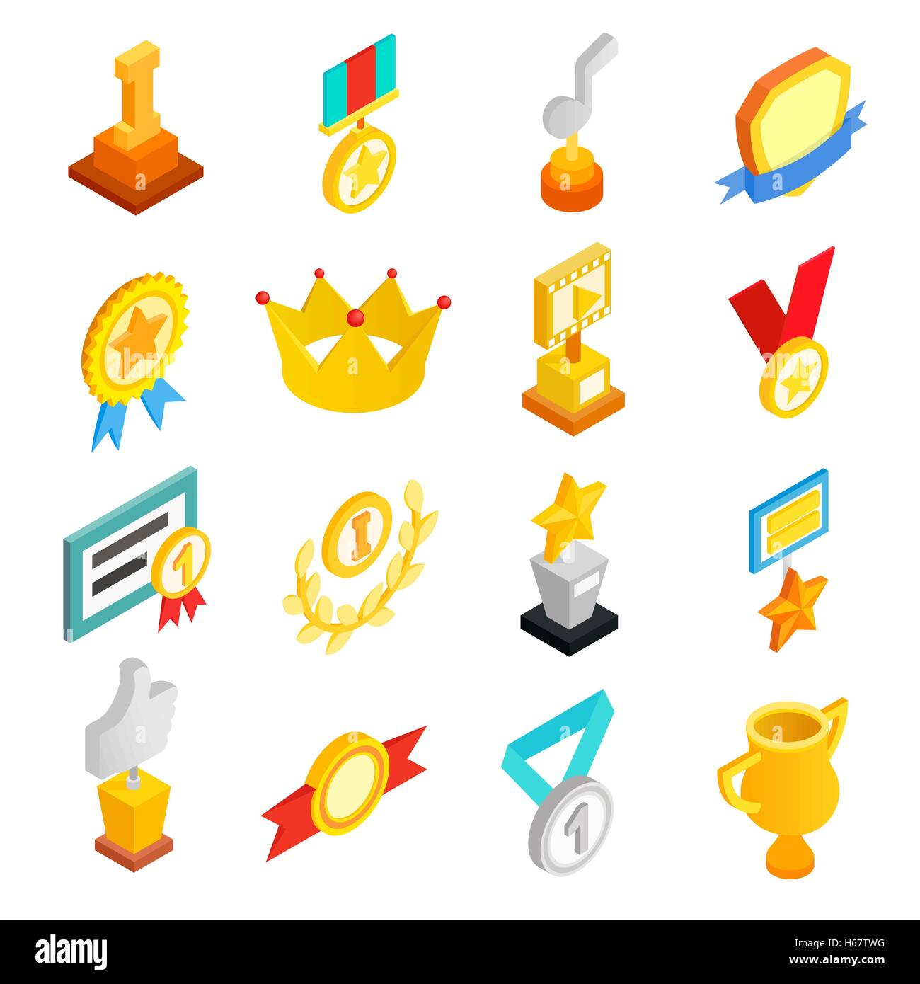 Trophy and awards icons set Stock Vector Image & Art - Alamy