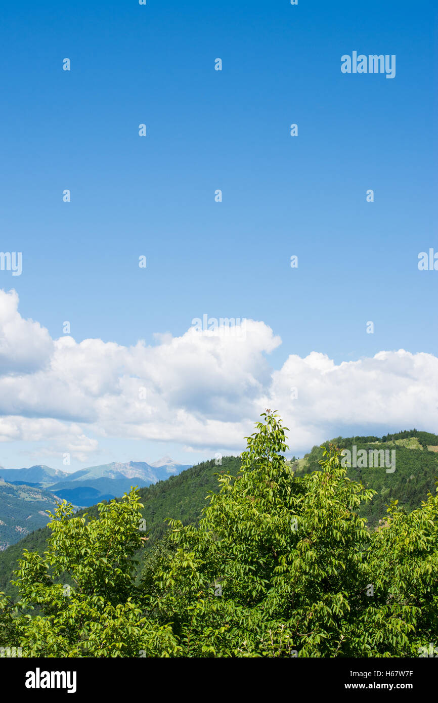 Blue cloudy sky with white and grey clouds Stock Photo - Alamy