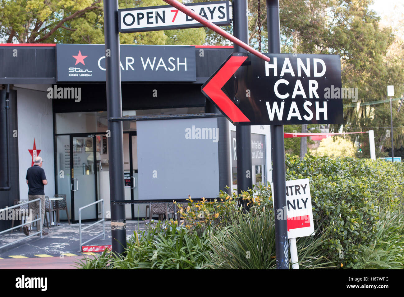 Hand car wash service company in Chatswood,Sydney,Australia Stock Photo