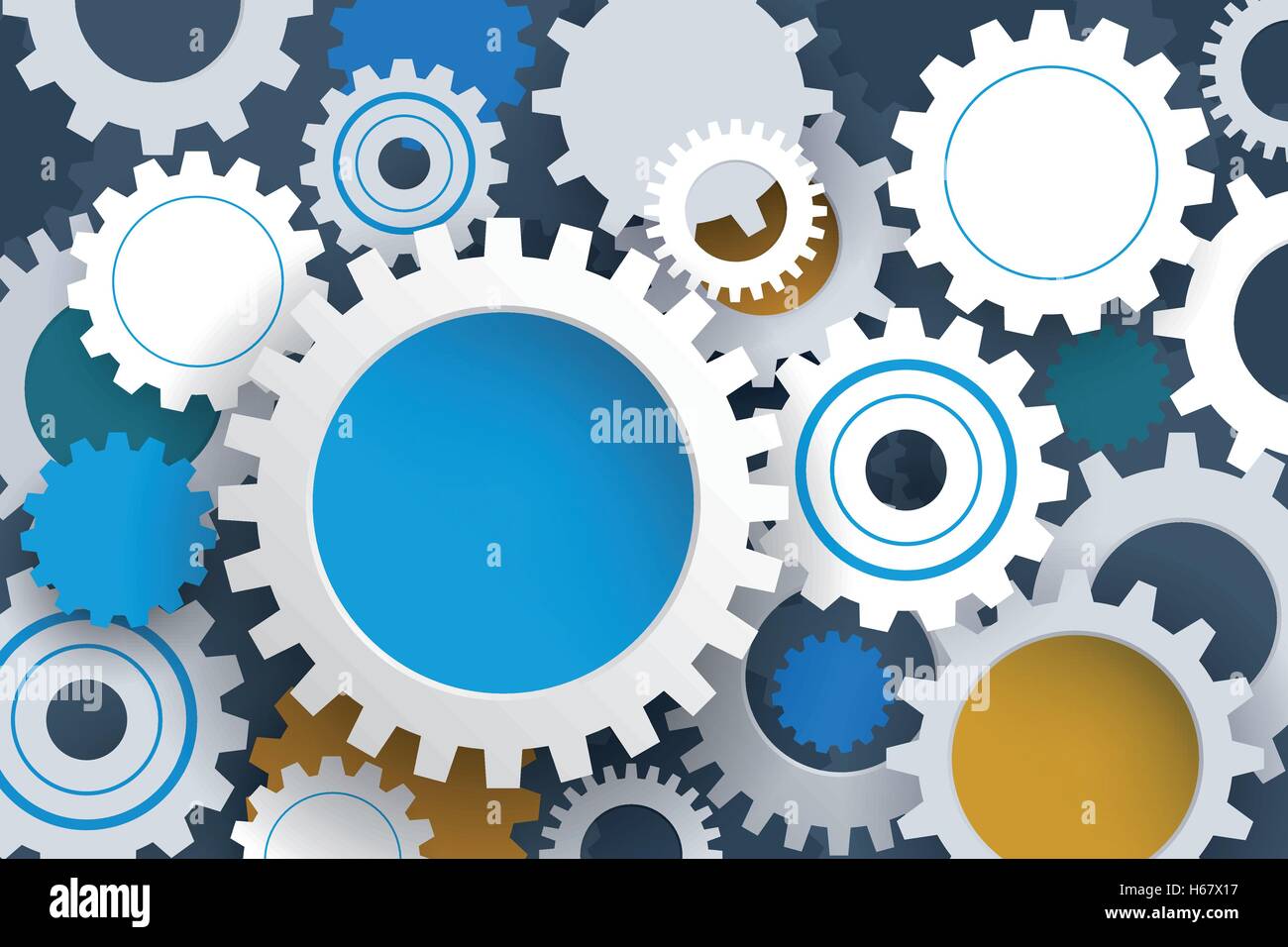 Vector illustration gear wheel. Abstract hi-tech technology and engineering background, machine technology futuristic concept. V Stock Vector
