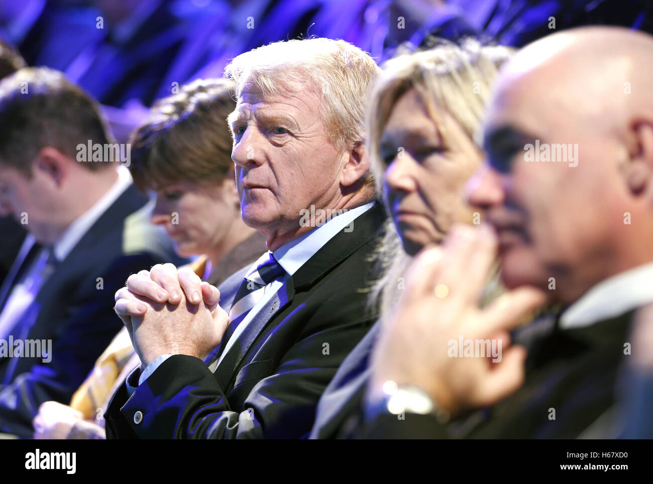 Scotland manager Gordon Strachan during an event for the launch of the UEFA Euro 2020 Logo at the Glasgow Science Centre. Stock Photo