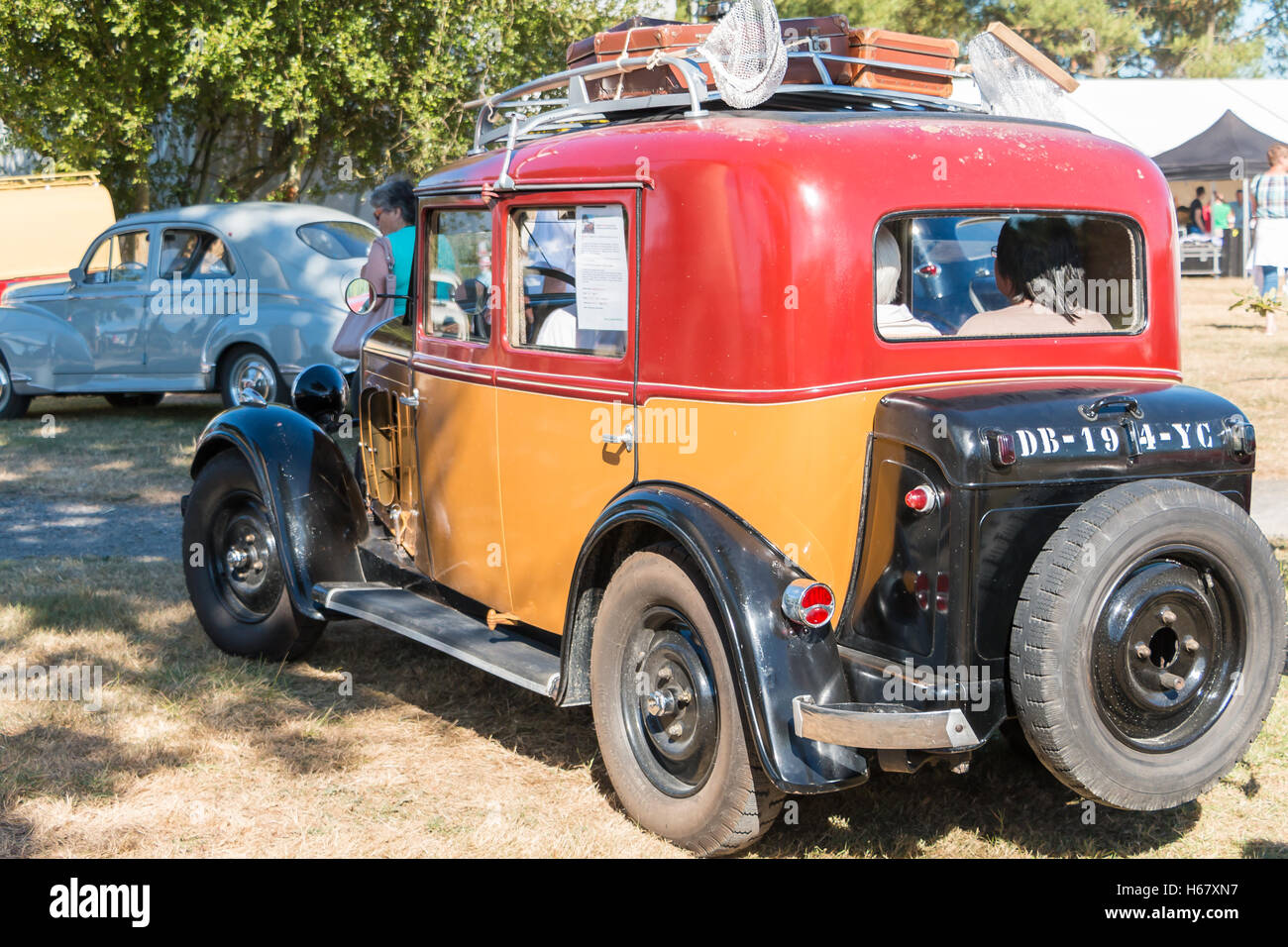 Saint Reverend, France - July 24, 2016 : Peugeot 201 collection for vintage car show during the city's party Stock Photo