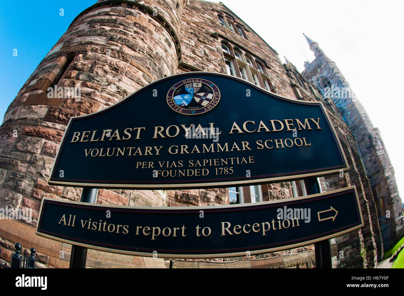 Belfast Royal Academy (BRA) grammar school in North Belfast, Northern Ireland. Stock Photo
