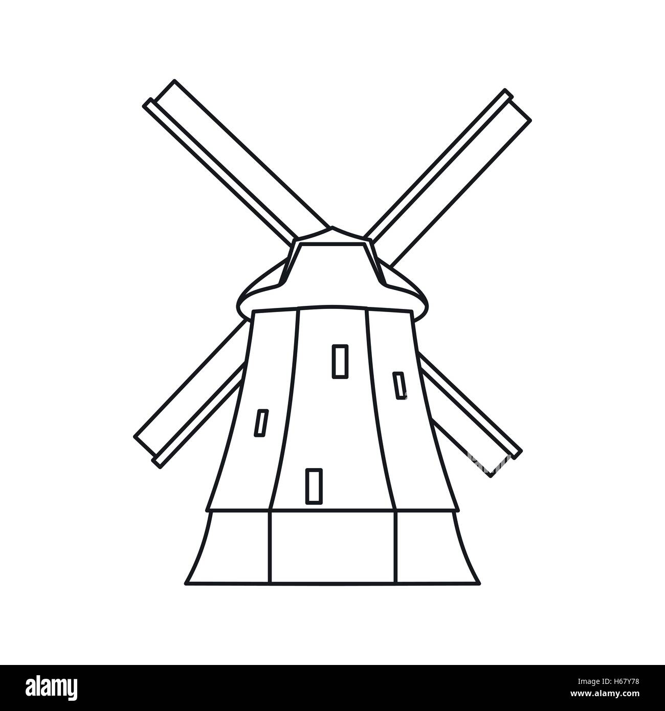 Mill icon, outline style Stock Vector Image & Art - Alamy