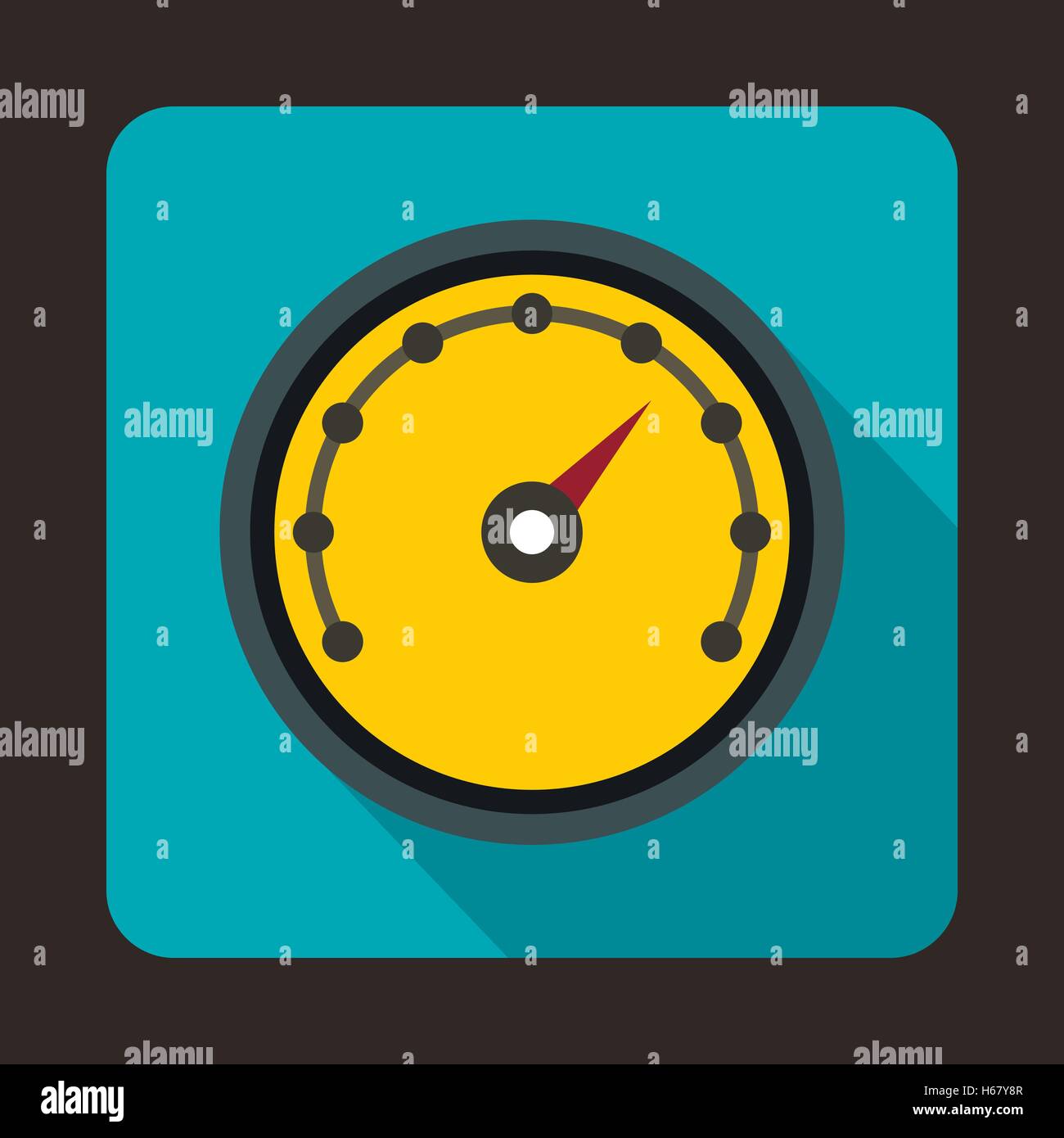 Speedometer with dot notation icon, flat style Stock Vector Image & Art