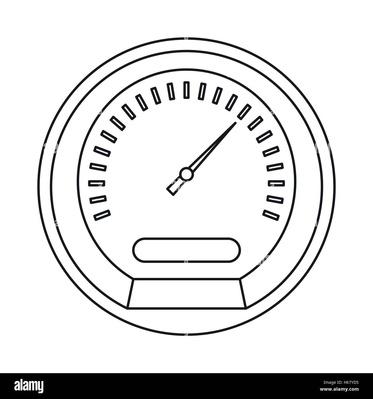 Speedometer icon, outline style Stock Vector Image & Art - Alamy
