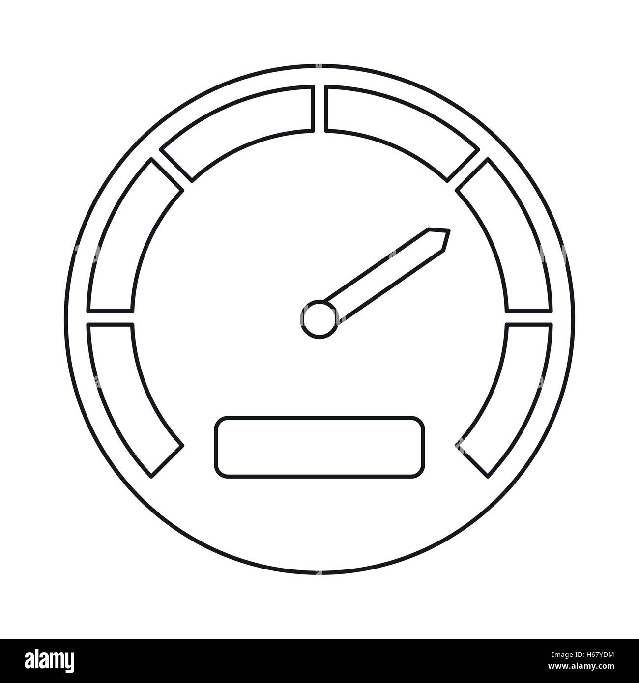 Speedometer icon, outline style Stock Vector Image & Art - Alamy