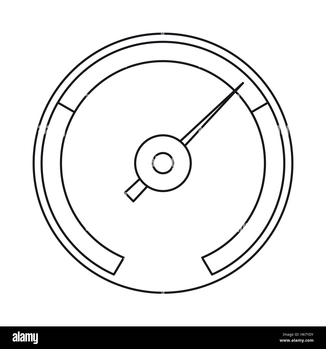 Speedometer icon, outline style Stock Vector Image & Art - Alamy