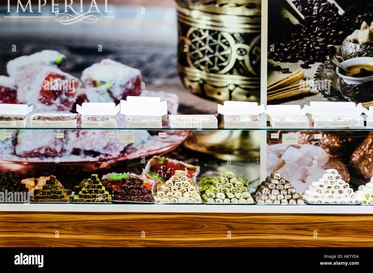 Turkish Delight And Nougat On Sale In A Turkish Delight Shop In Turkey Stock Photo Alamy