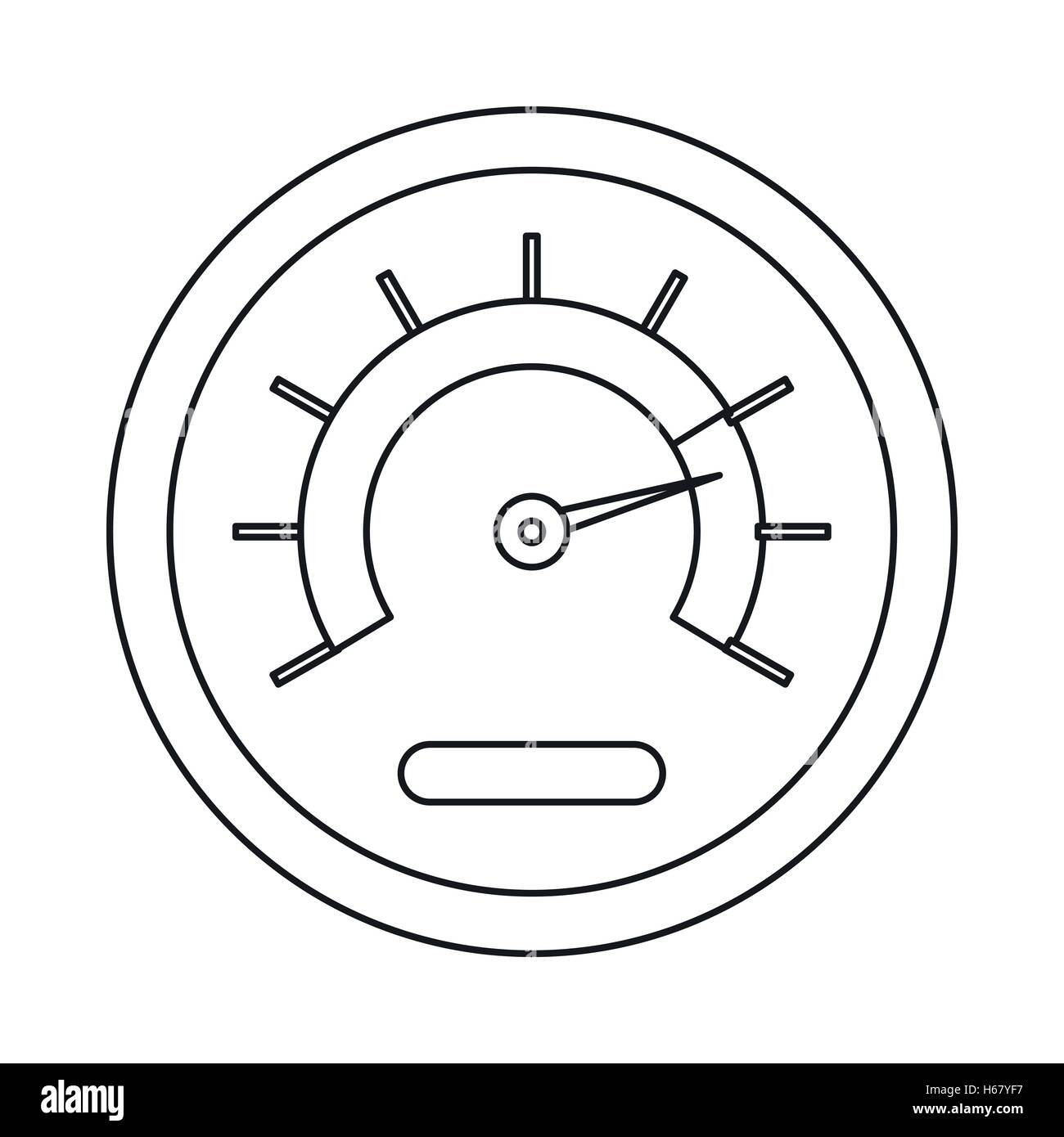 Speedometer icon, outline style Stock Vector Image & Art - Alamy