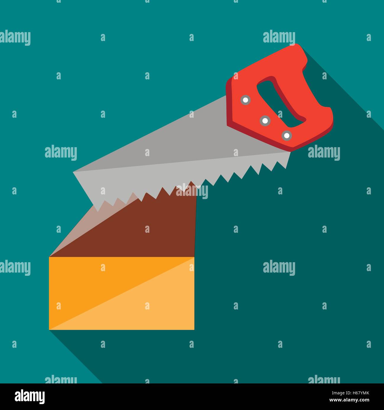 Saw cuts log icon, flat style Stock Vector Image & Art - Alamy