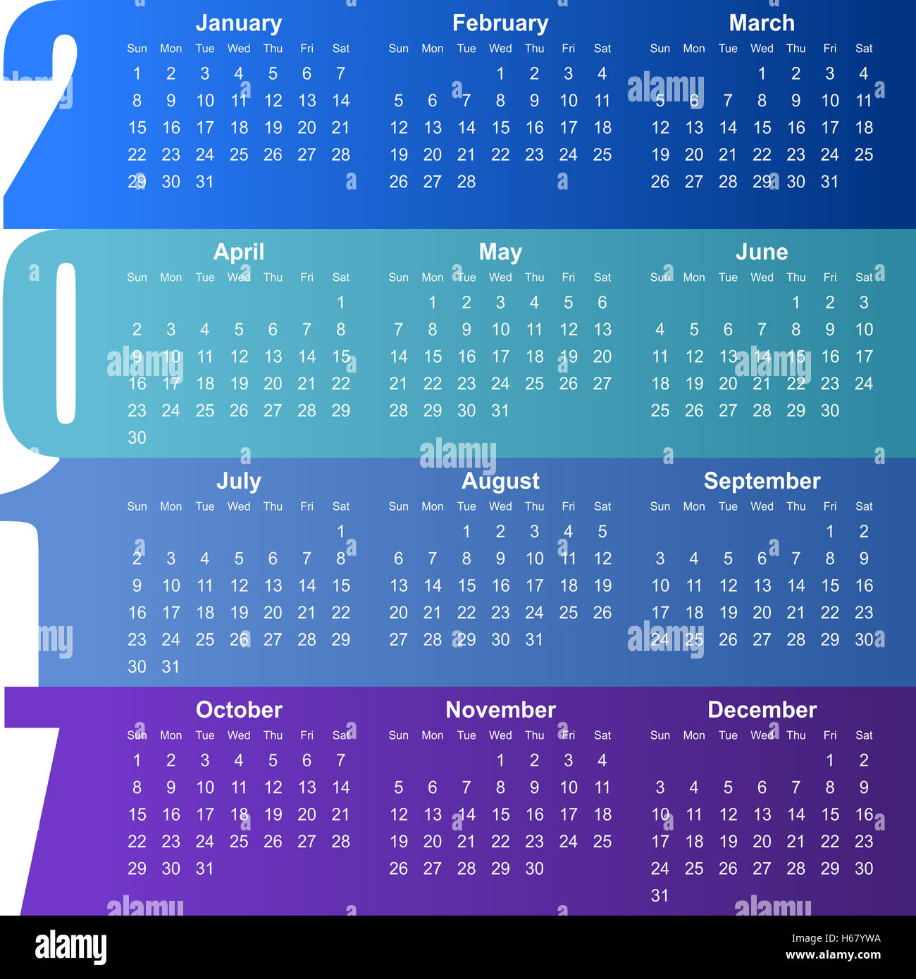 2017 calendar Stock Photo - Alamy