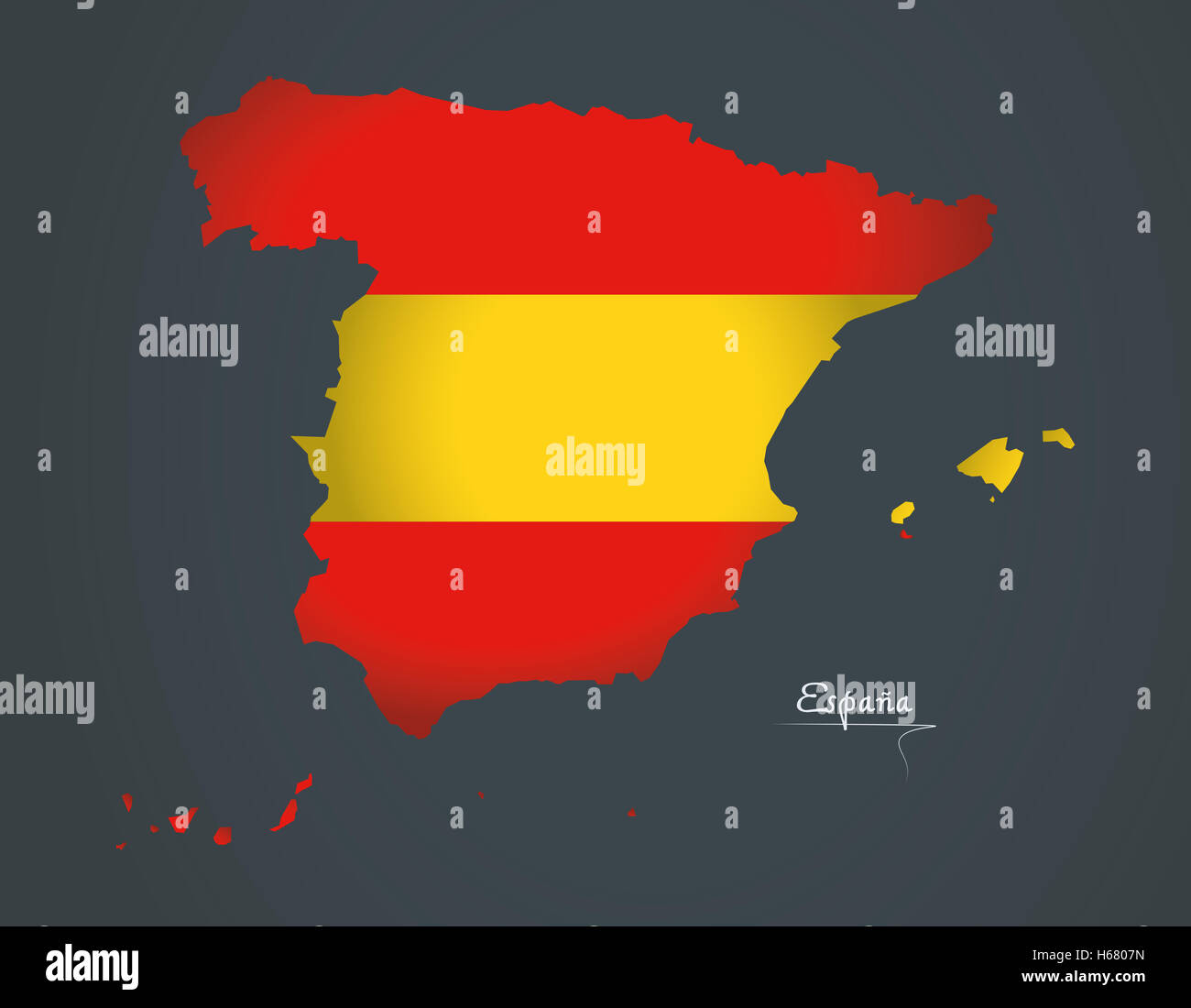 Spain map illustration hi-res stock photography and images - Alamy
