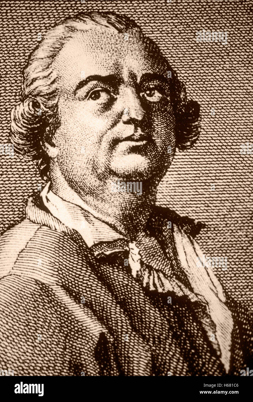 Giuseppe Giovanni Battista Vincenzo Pietro Antonio Matteo Balsamo, known by the name of Alexander, Count of Cagliostro or simply Cagliostro Stock Photo