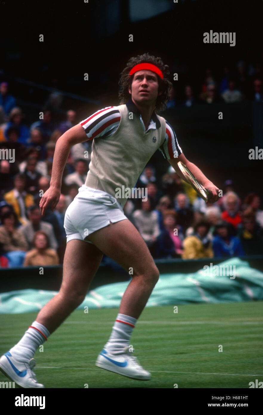 John McEnroe at Wimbledon, 1980 Stock Photo
