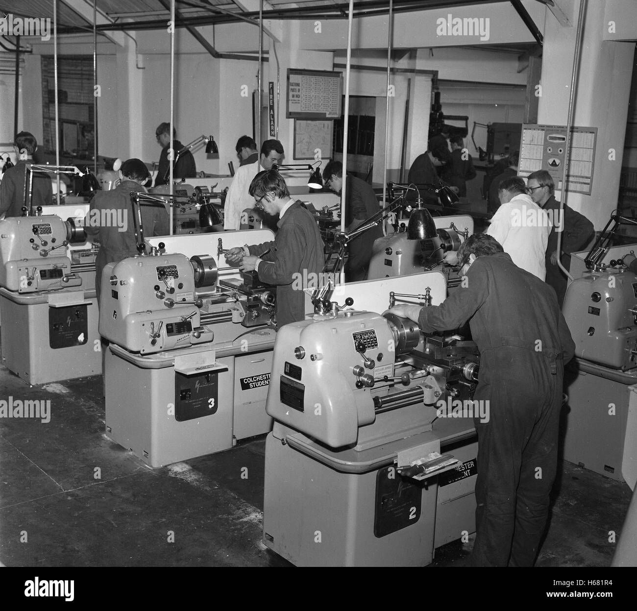 GKN engineering apprentices training class using Colchester Student