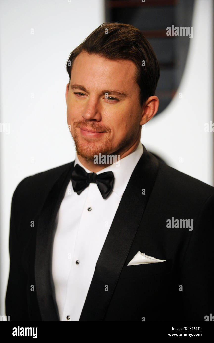 Channing Tatum attends the 2015 Vanity Fair Oscar Party hosted by Graydon Carter at Wallis Annenberg Center for the Performing Arts on February 22nd, 2015 in Beverly Hills, California. Stock Photo