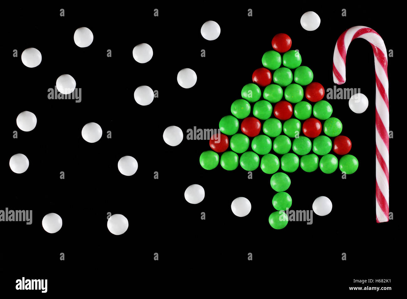 christmas tree shape candy background Stock Photo - Alamy