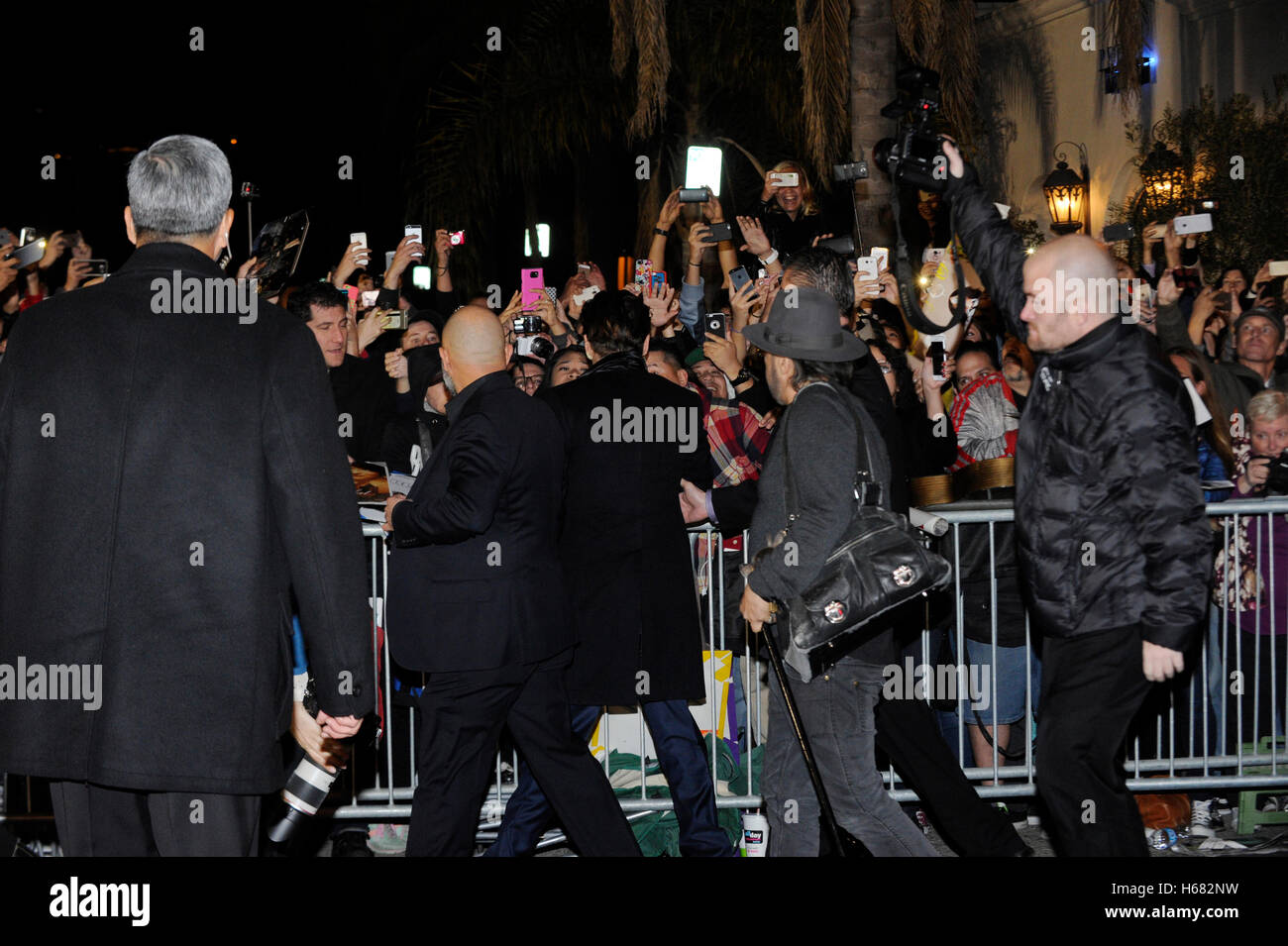Actor Johnny Depp with his fans at arrives for the Maltin Modern Master ... image.