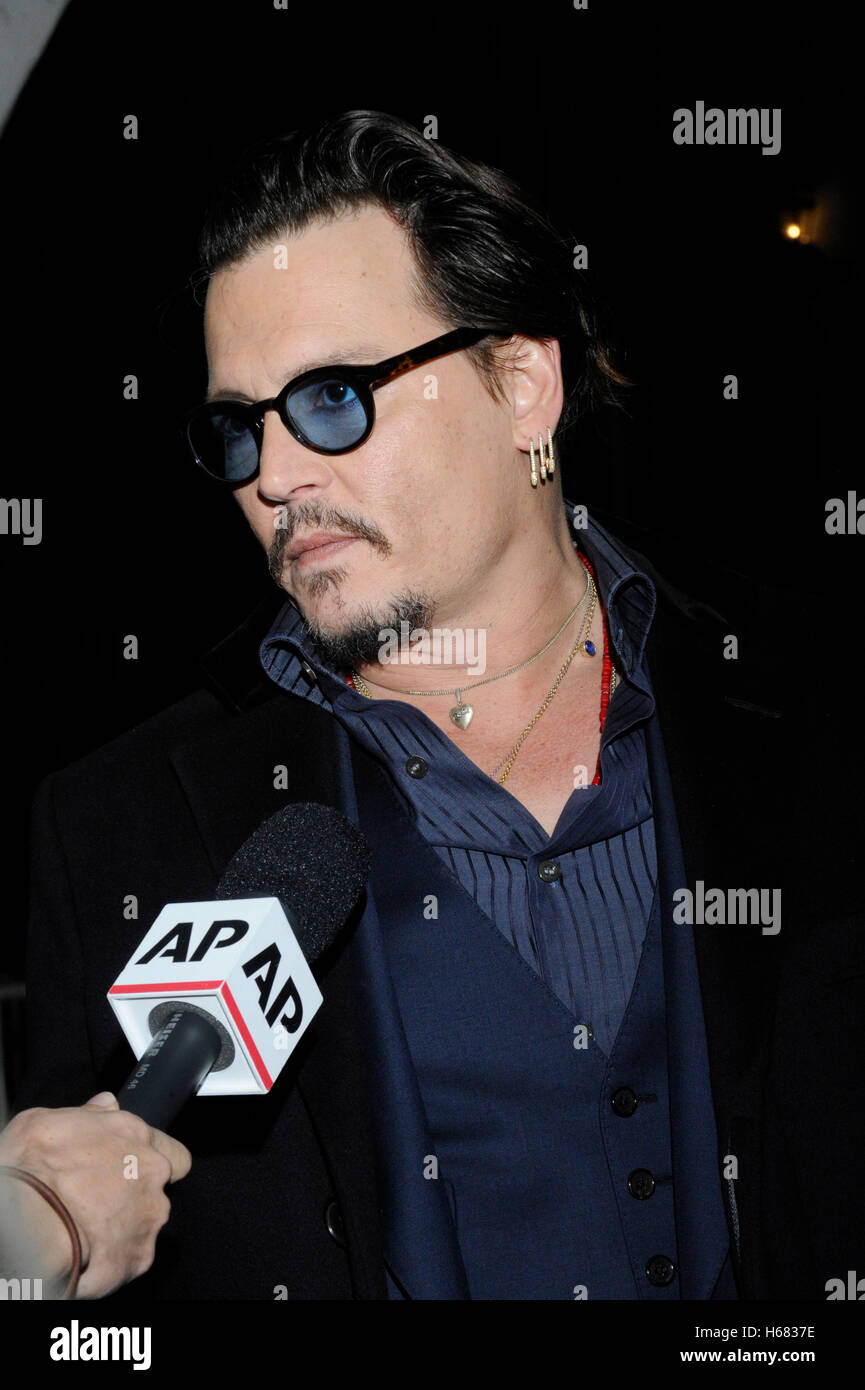 Actor Johnny Depp doing an interview with AP at the Maltin Modern ...