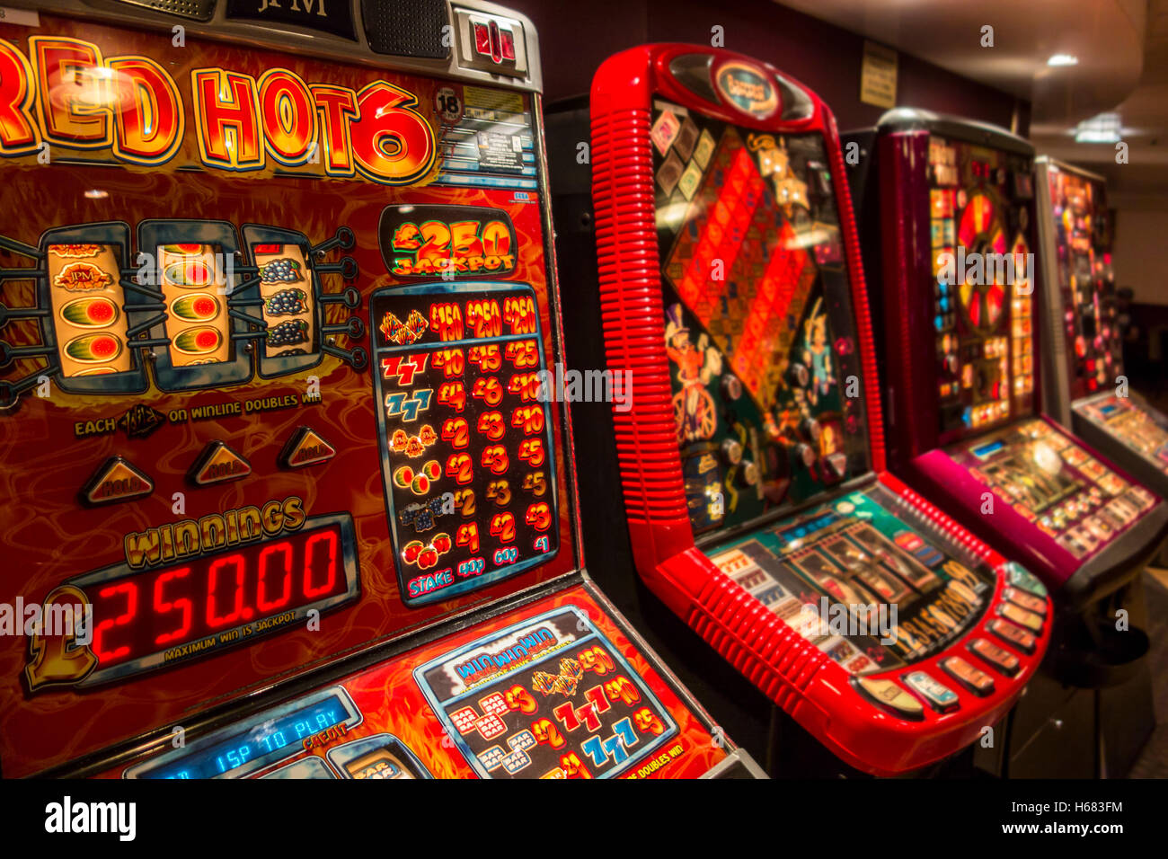 Colourful Slot Machine Fruit Machine In English Pub Uk Stock Photo Alamy