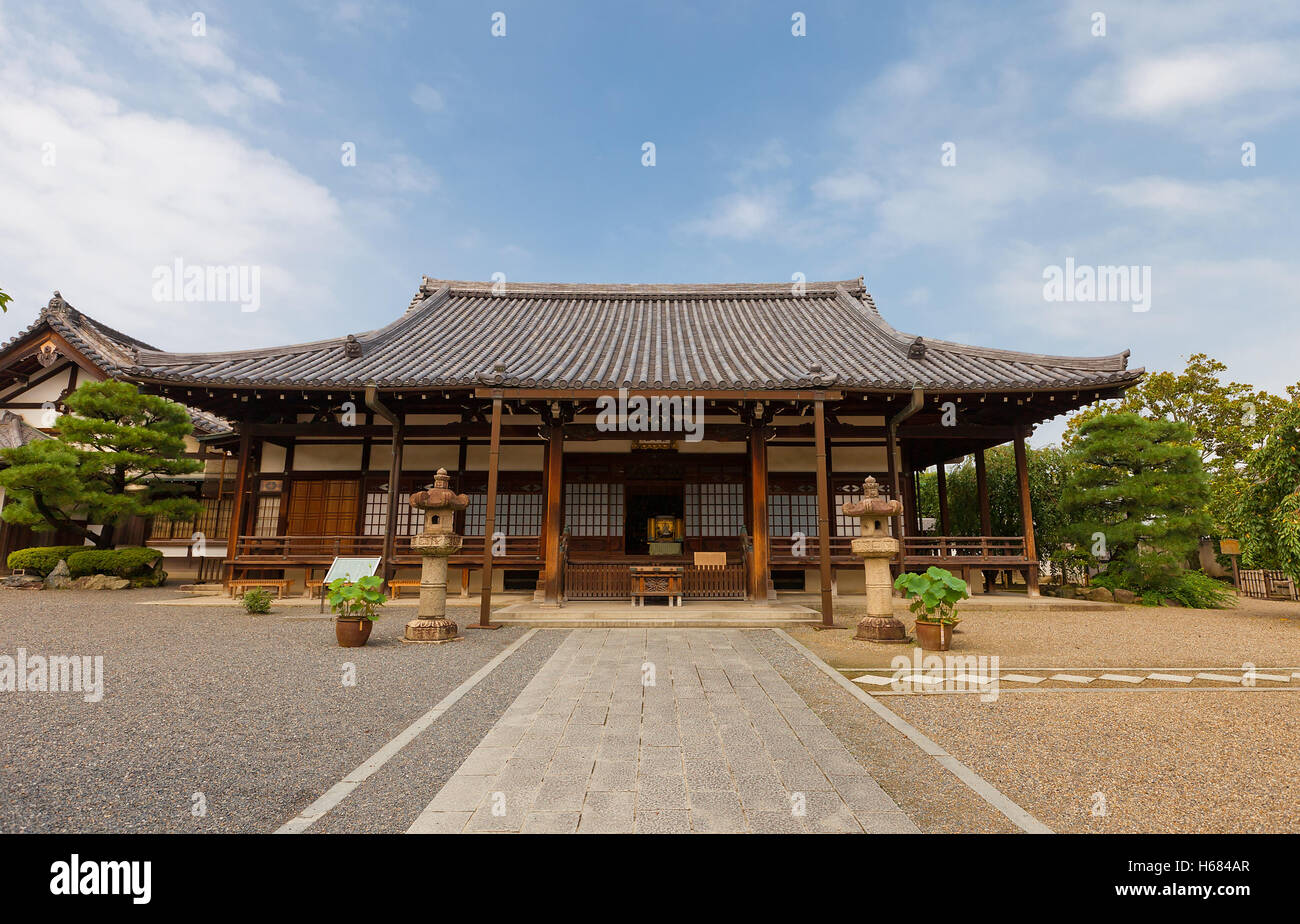 Jodoin Subordinate Temple on the grounds of Byodoin Temple in Uji city near Kyoto. Was founded in 15th c. Buddhist monk Eiku Stock Photo